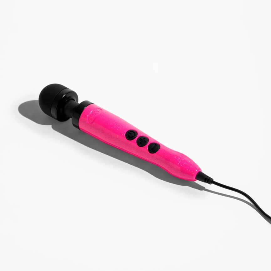 Вибромассажер DOXY Die Cast 3 Hot Pink, очень мощный, питание 220В, металлический корпус фото 1