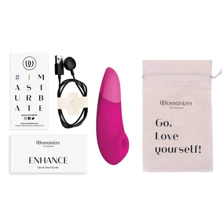 Вакуумний кліторальний стимулятор Womanizer Enhance Pink фото 8