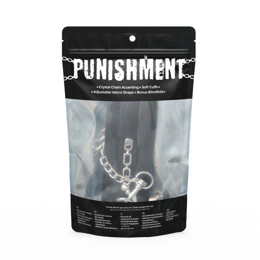 Наручники Punishment - Crystal Detail Handcuffs - Black фото 4