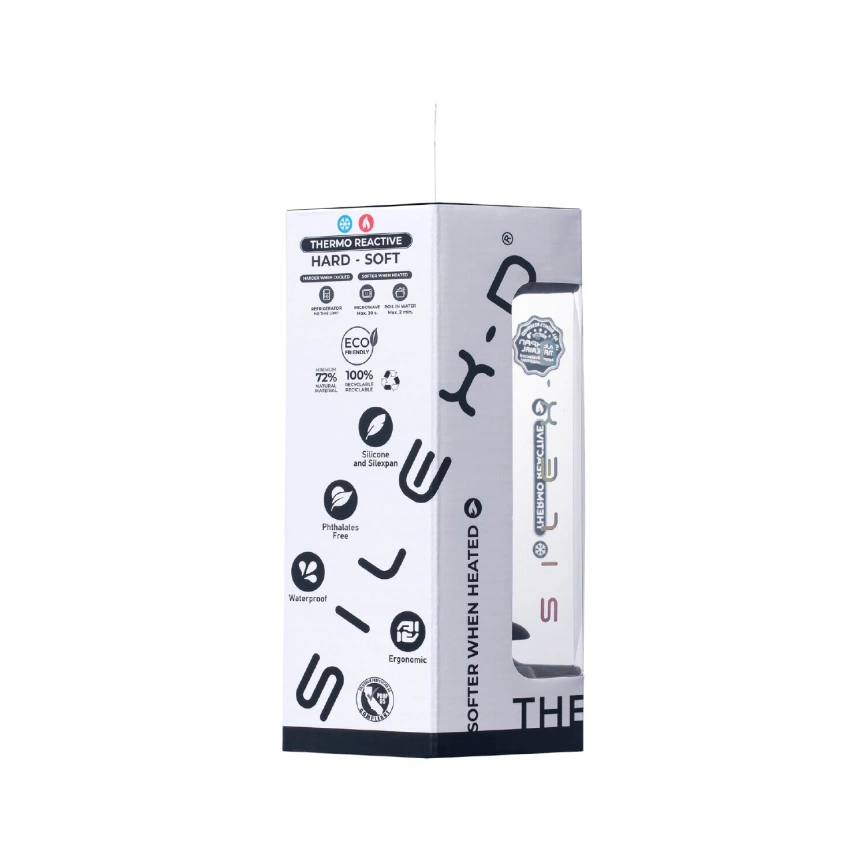 Анальная пробка SilexD Model 2, size M, черная, двухслойная, с эффектом памяти, диаметр 4 см фото 9