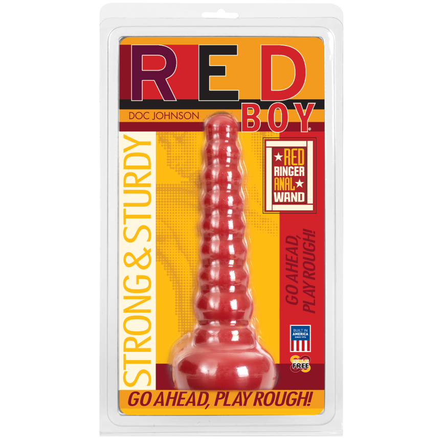 Анальна пробка-втулка Doc Johnson Red Boy - Red Ringer Anal Wand, макс. діаметр 4,5 см фото 2