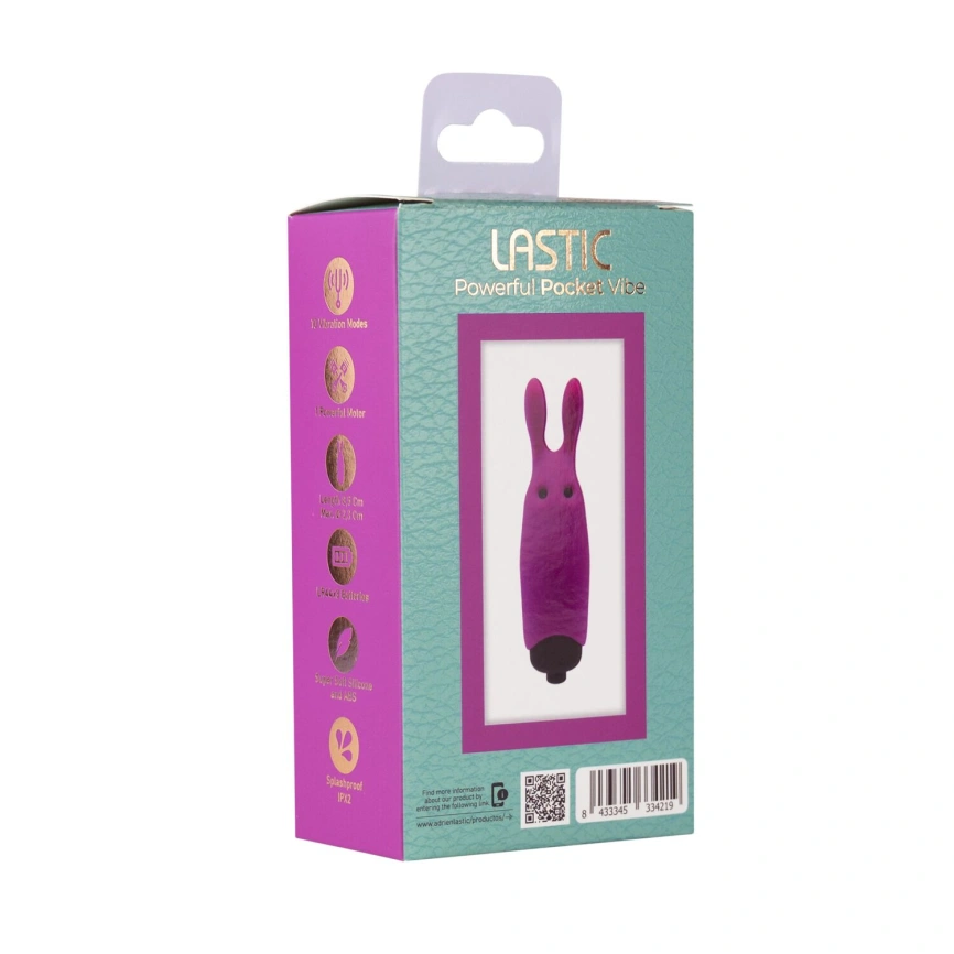 Вибропуля Adrien Lastic Pocket Vibe Rabbit Pink со стимулирующими ушками фото 7