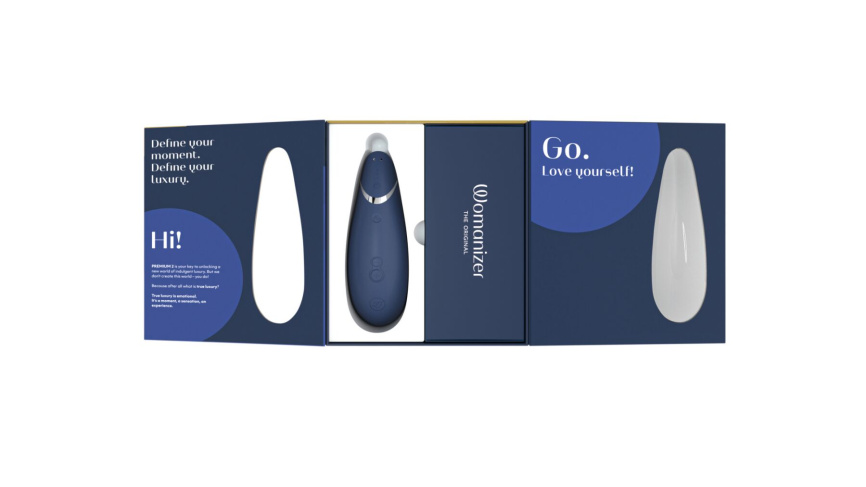Вакуумний кліторальний стимулятор Womanizer Premium 2 - Blueberry, функції Autopilot та Smart Silence фото 7