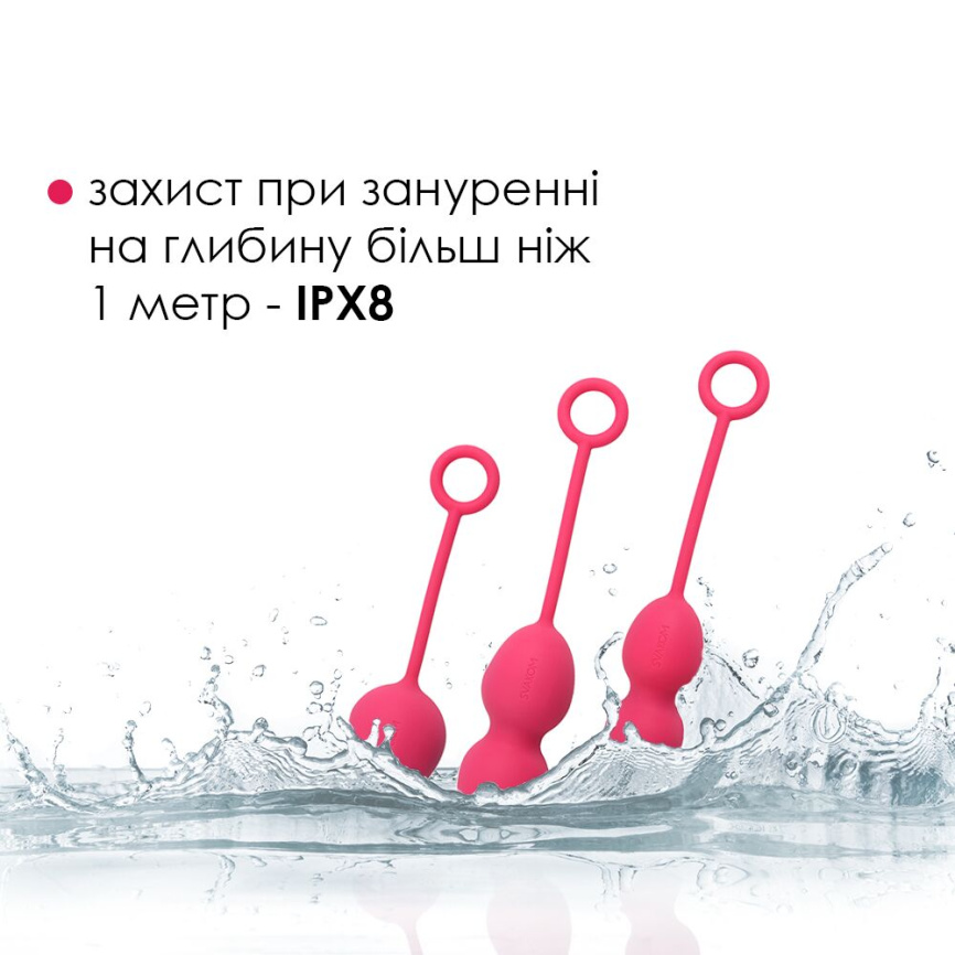 Набір вагінальних кульок зі зміщеним центром ваги Svakom Nova Plum Red фото 4