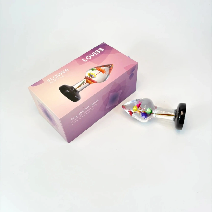Роскошная анальная пробка Loviss Helichrysum Anal Plug с настоящим бессмертником внутри фото 10
