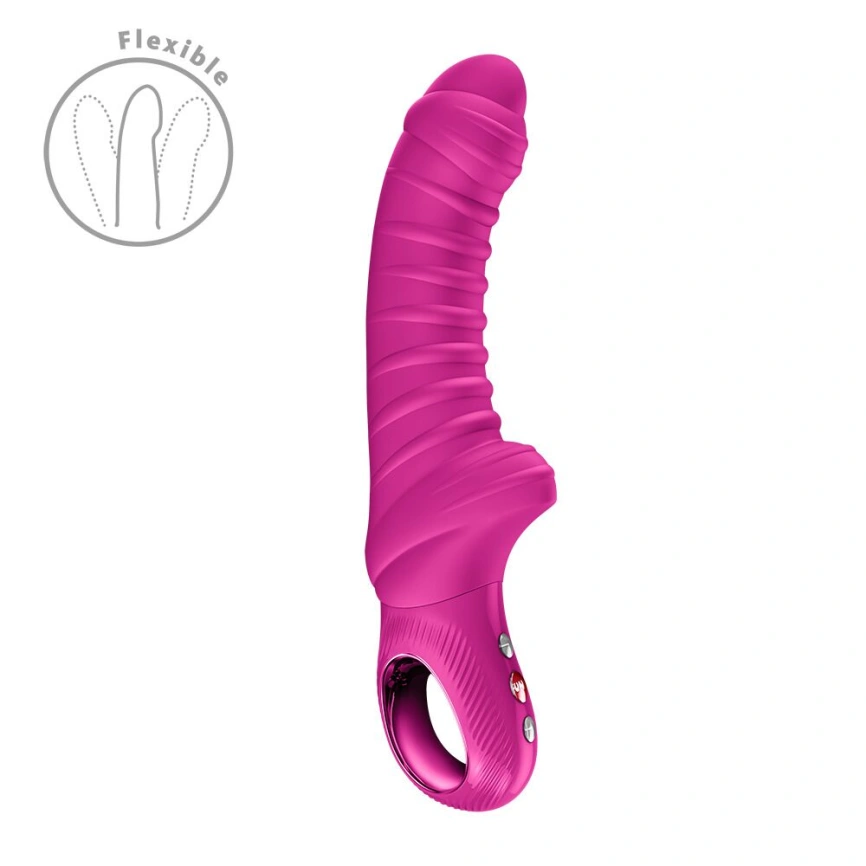 Вибратор для точки G Fun Factory TIGER Magenta, ребристый, подходит для анальной стимуляции фото 1