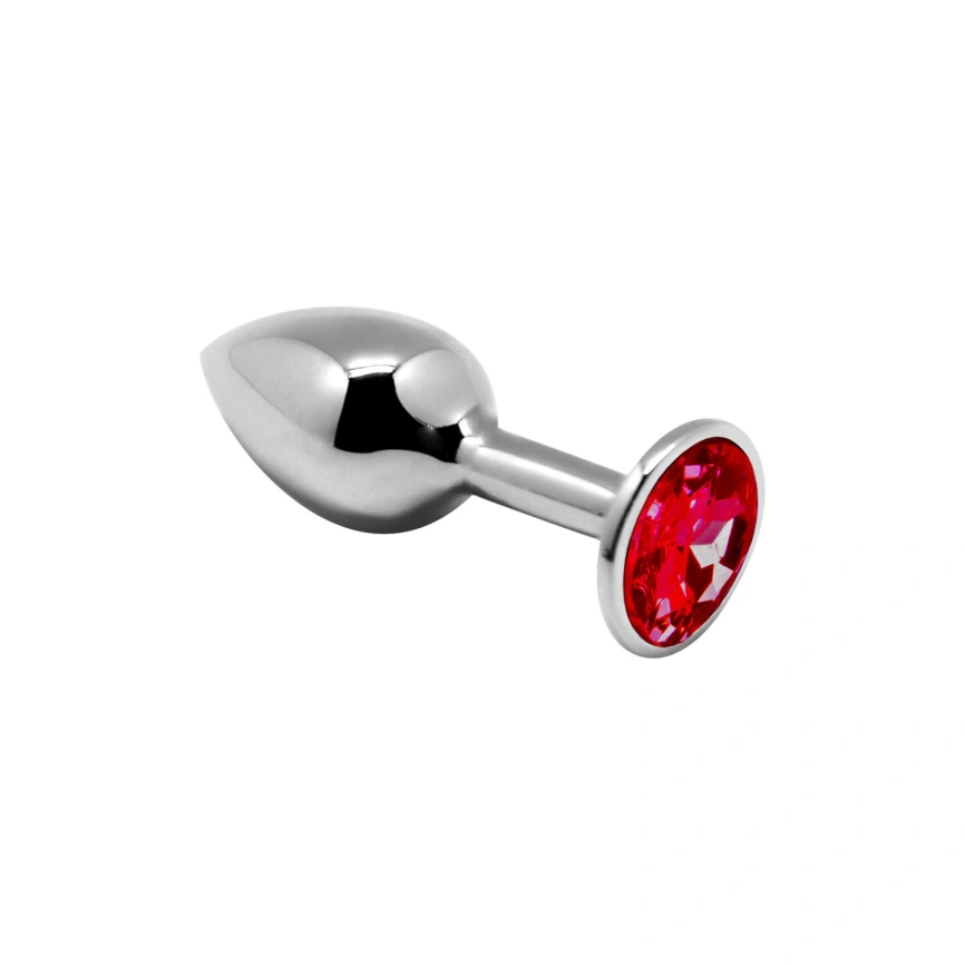 Металлическая анальная пробка с кристаллом Alive Mini Metal Butt Plug Red S фото 1