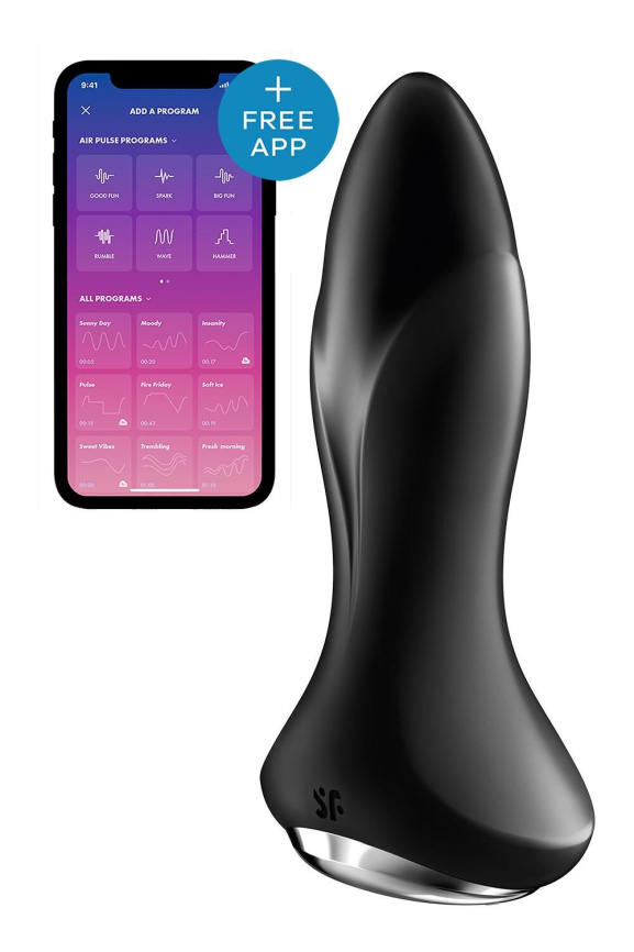 Анальна смарт-вібропробка із перлинним масажем Satisfyer Rotator Plug 1+ Black фото 1