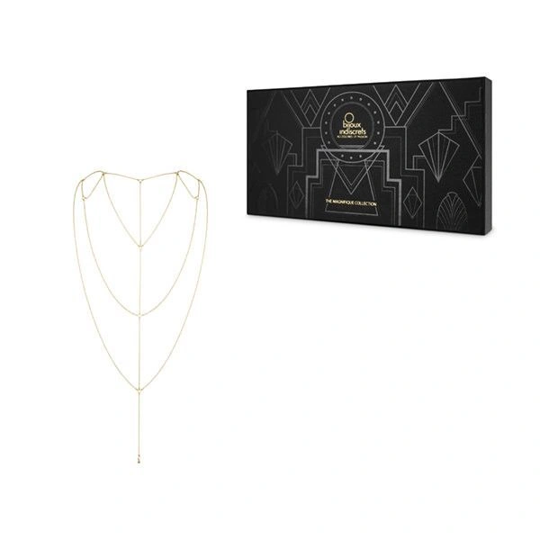 Цепочка для спины Bijoux Indiscrets Magnifique Back and Cleavage Chain - Gold, украшение для тела фото 4