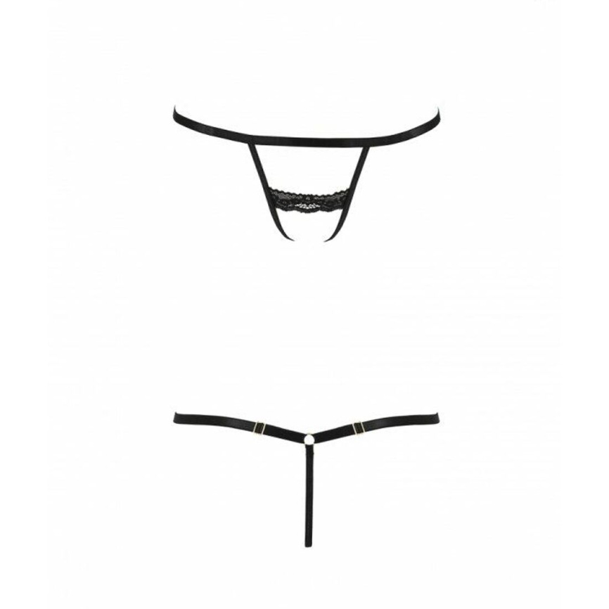 Трусики-стрепи Passion Exclusive SHELLY THONG S/M, black фото 5