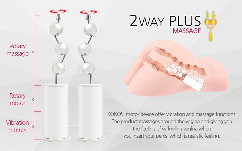 Мастурбатор Kokos Hera Hip Real 2WayPlus з функцією масажу та вібрацією фото 6