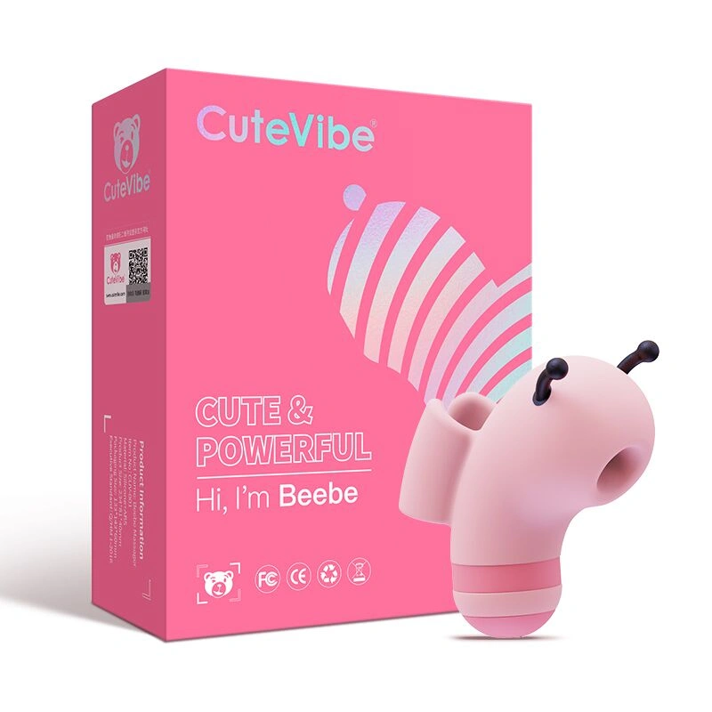 Вакуумный стимулятор с микротоками KISSTOY Beebe Pink, на палец фото 5