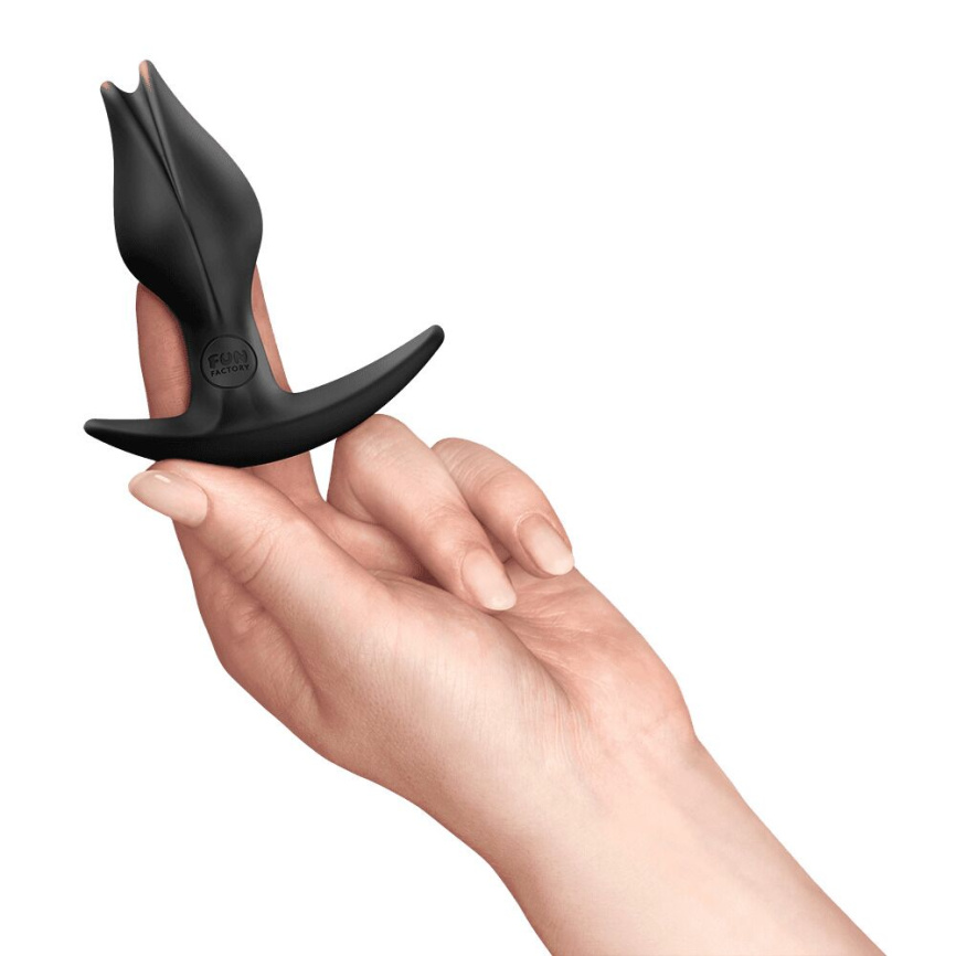 Анальна пробка Fun Factory BOOTIE FEM Black, у вигляді бутона, діаметр 2,9 см, тонкий обмежувач фото 5