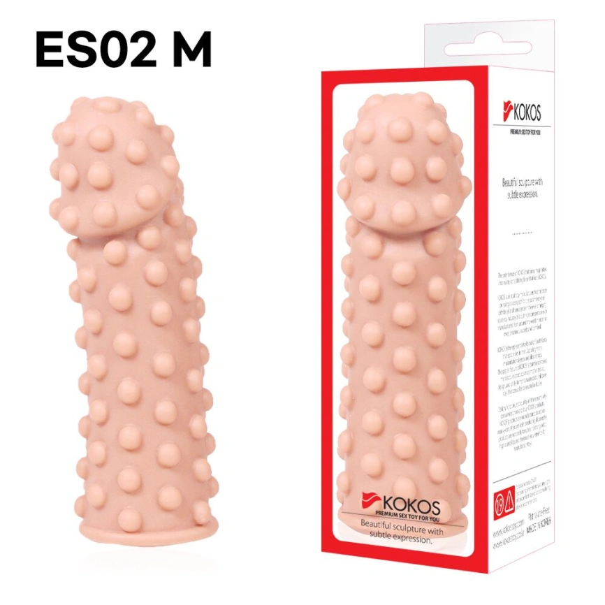 Насадка на член Kokos Extreme Sleeve ES.02 размер M, утолщающая, стимулирующий рельеф фото 4
