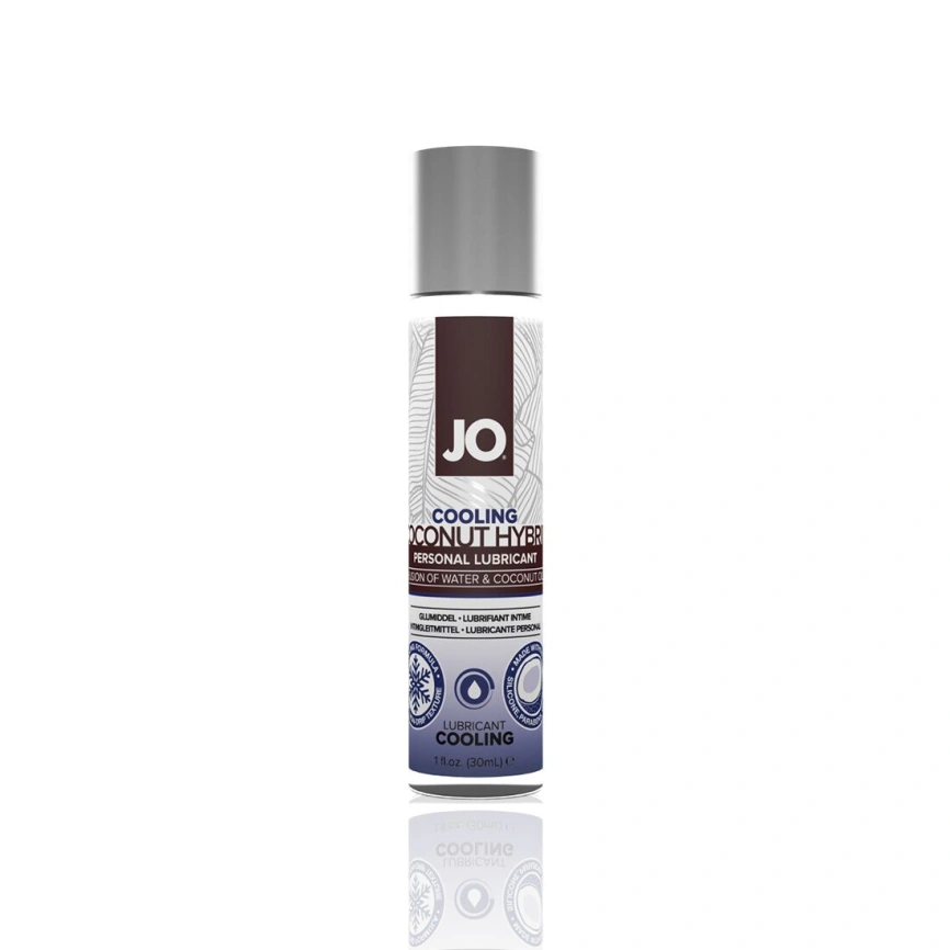 Охлаждающая смазка-крем с кокосовым маслом JO Coconut Hybrid COOLING (30 мл) белая фото 5
