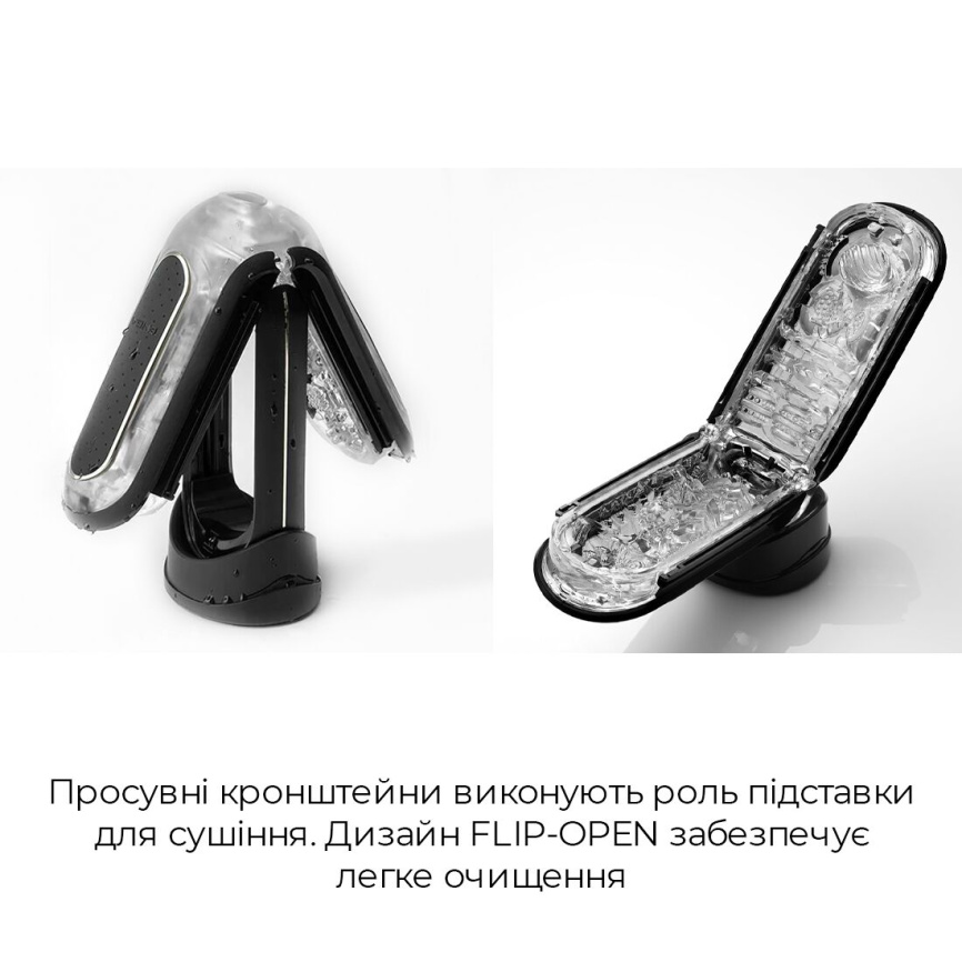 Мастурбатор Tenga Flip Zero Black, змінна інтенсивність стимуляції, розкладний фото 6
