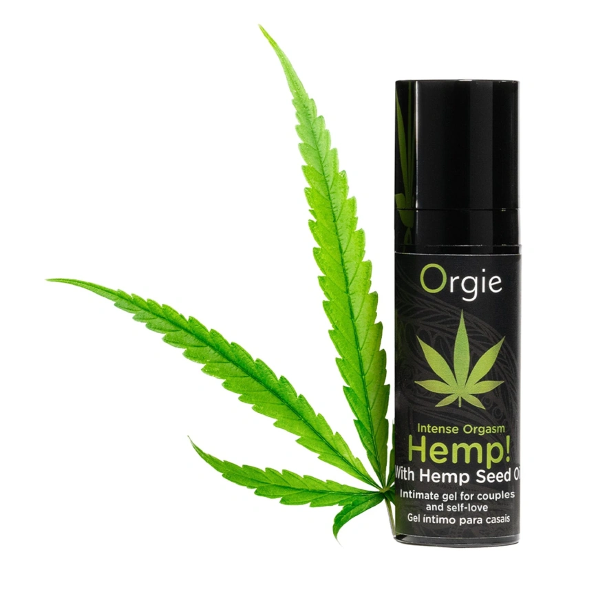 Возбуждающий гель для пар Orgie Hemp! Intense Orgasm, 15 мл, тепло-холод, эффект сильной вибрации фото 4