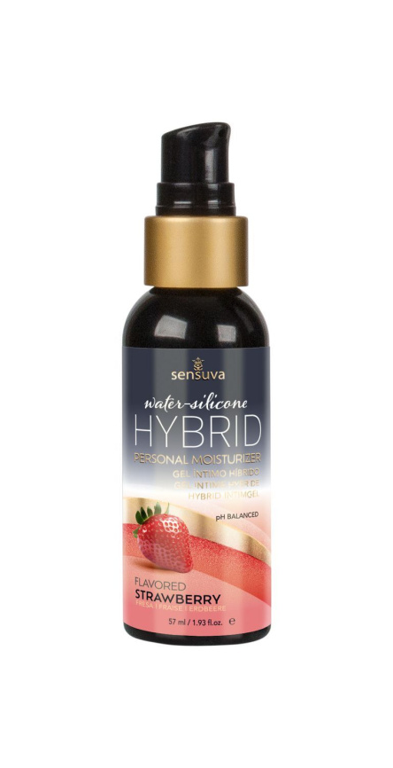 Змазка водно-силіконова Sensuva Hybrid Strawberry (57 мл) без цукру, можна для оральних пестощів фото 2