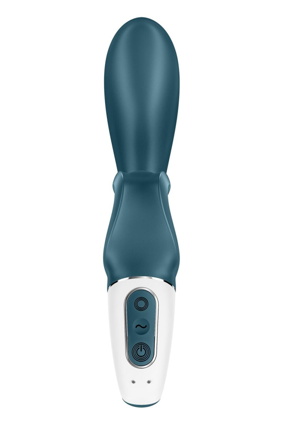 Смарт вібратор-кролик Satisfyer Hug Me Bluegrey, 2 мотори, діаметр 4,2см, широка кліторальна частина фото 5
