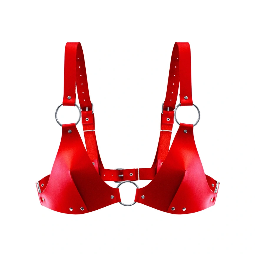 Лиф из натуральной кожи Feral Feelings - Bikini Top Red фото 1