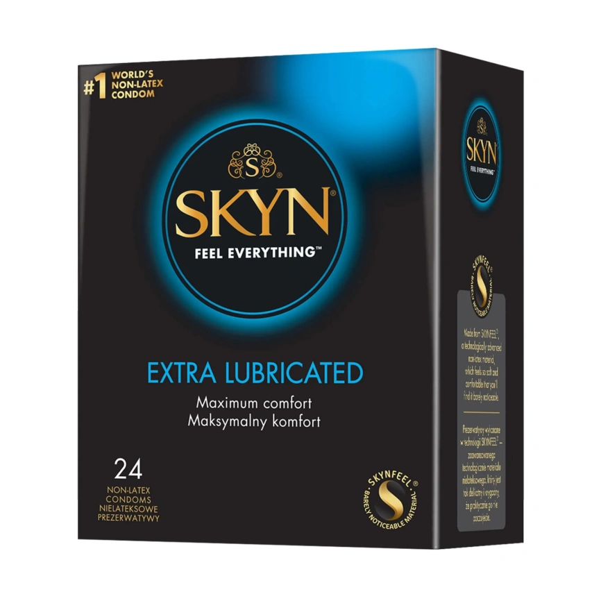 Безлатексные премиум-презервативы SKYN Extra Lubricated 24 шт, на 40 % больше смазки фото 1
