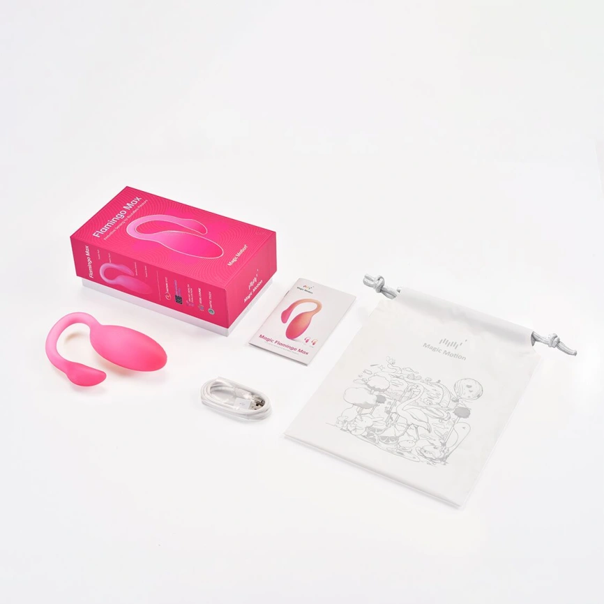 Смарт-виброяйцо Magic Motion Flamingo Max Pink 2 в 1: виброяйцо и тренажер Кегеля, 10 режимов фото 9