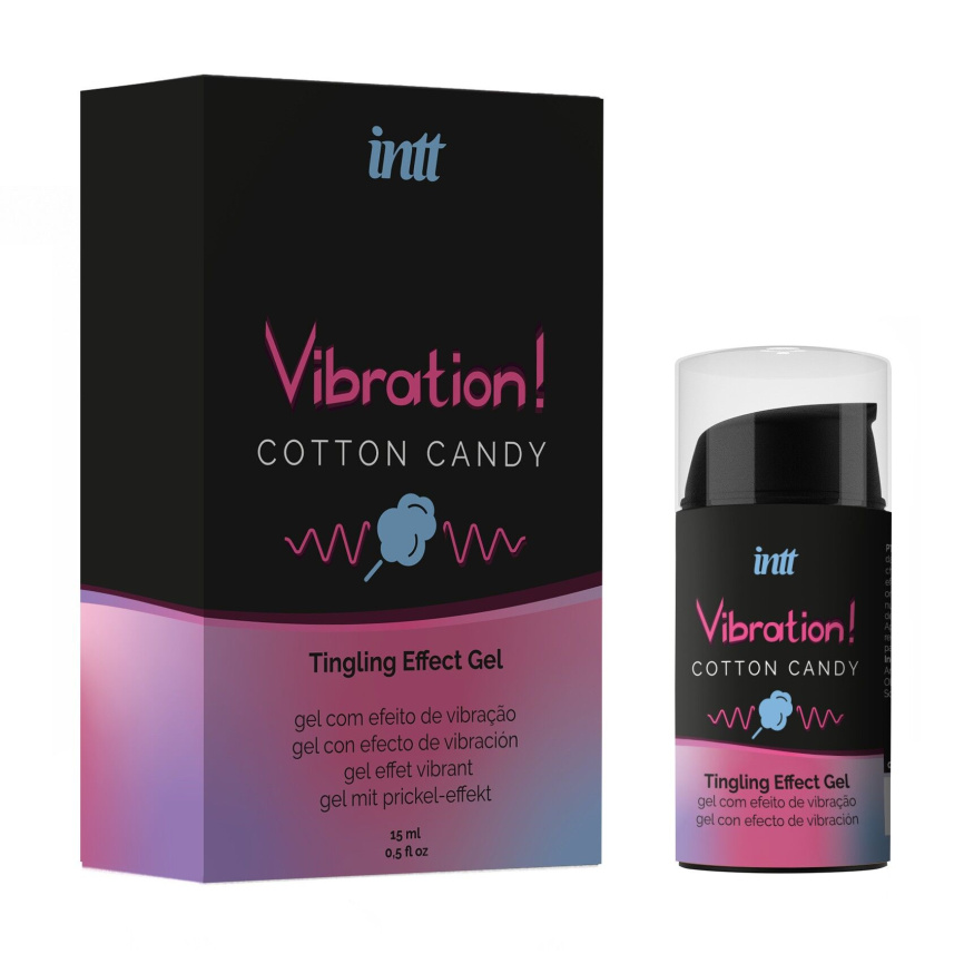 Рідкий вібратор Intt Vibration Cotton Candy (15 мл), густий гель, дуже смачний, діє до 30 хвилин фото 1
