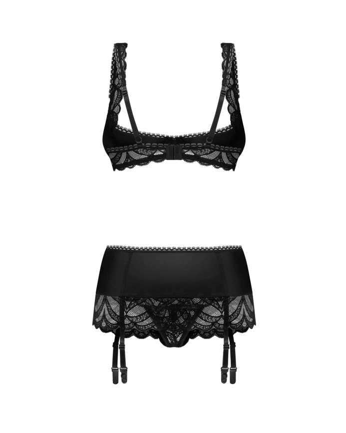 Комплект Obsessive Lecille 3-pcs crotchless set S/M фото 6