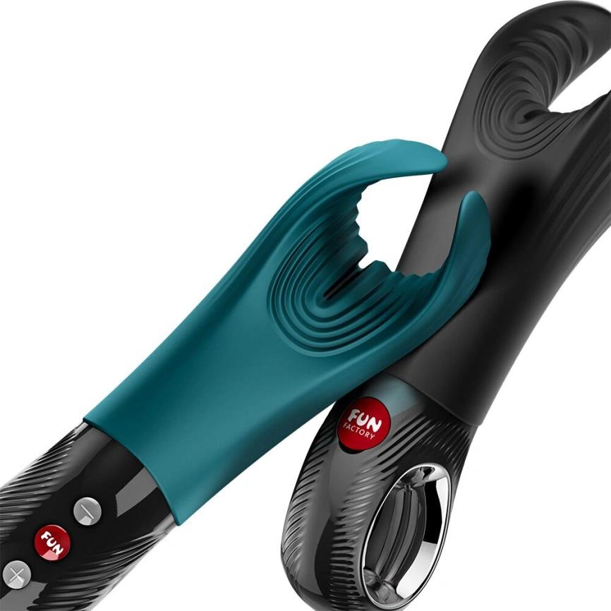 Вибратор для пениса Fun Factory MANTA Black, подходит для парных игр фото 8