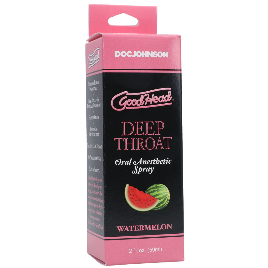 Спрей для мінету Doc Johnson GoodHead DeepThroat Spray - Watermelon 59 мл для глибокого мінету фото 5