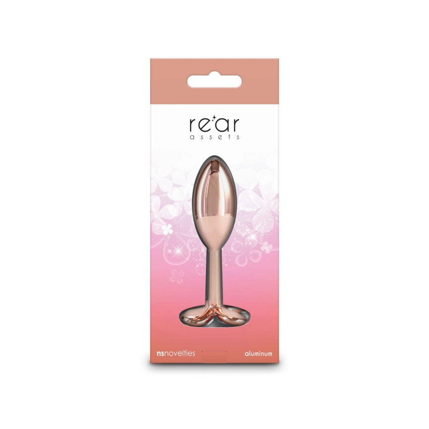 Анальная пробка NS Novelties Rear Assets - Clover - Rose Gold фото 5