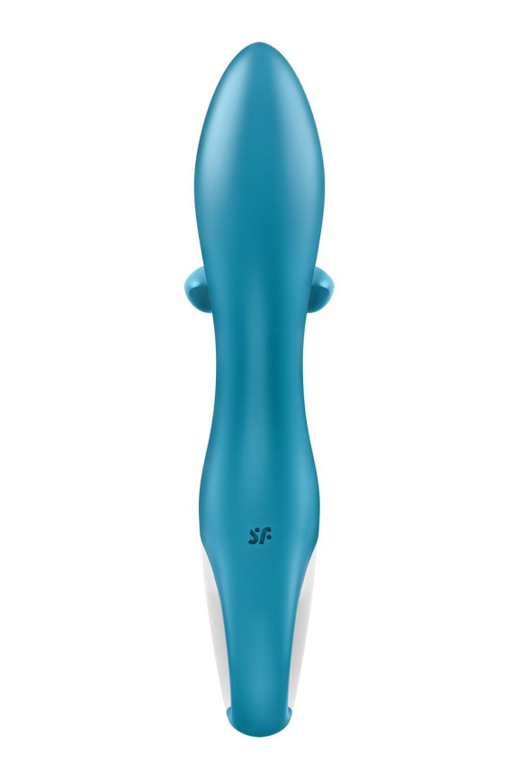 Вібратор-кролик із потрійним відростком Satisfyer Embrace me Turquoise, 2 мотори, діаметр 3,6 см фото 6