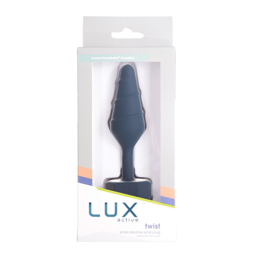 Анальна пробка Lux Active Twist Plug Small Blue (м'яте паковання!!!) фото 7