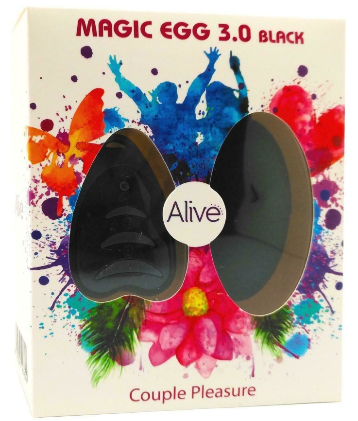 Віброяйце Alive Magic Egg 3.0 Black із пультом ДУ фото 2