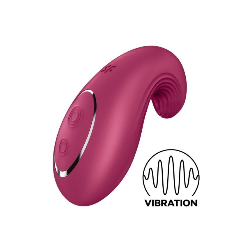 Вибратор Satisfyer Dipping Delight Berry, 2 мотора, гибкий кончик фото 1