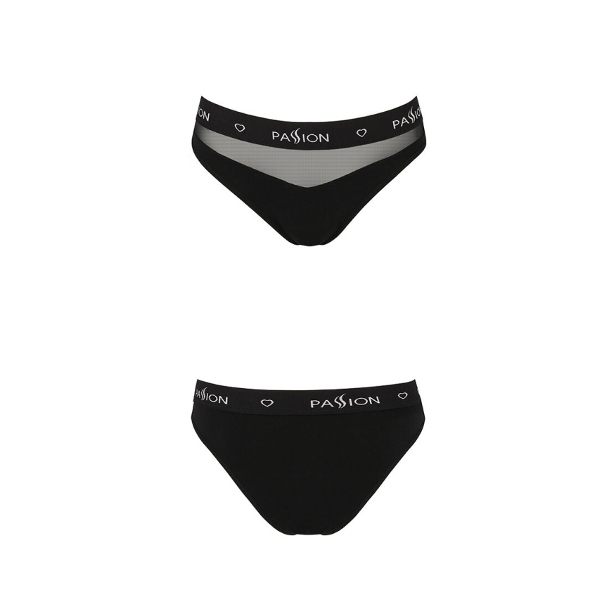 Трусики з прозорою вставкою Passion PS006 PANTIES M, black фото 5
