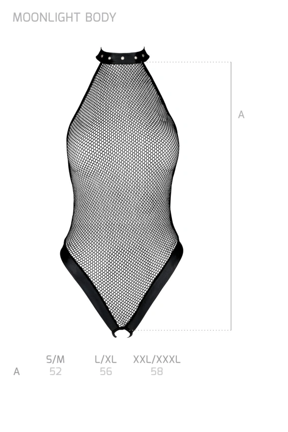 Боди-халтер с открытым доступом Passion MOONLIGHT BODY S/M black фото 7