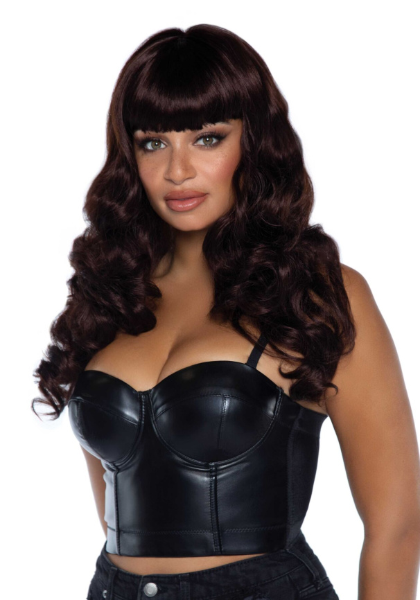 Хвиляста перука Leg Avenue Misfit Long Wavy Wig Brown, довга, реалістичний вигляд, 61 см фото 1