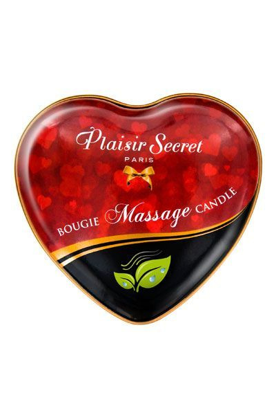 Масажна свічка серце Plaisirs Secrets Natural (35 мл) фото 2