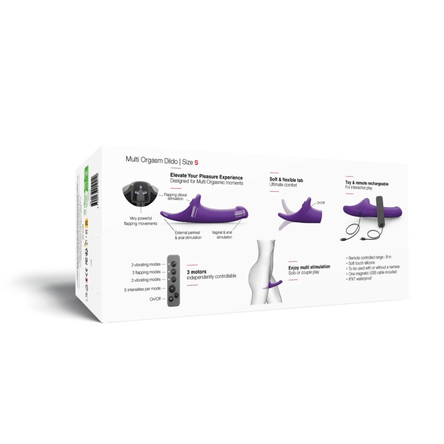 Вібронасадка для страпону з вакуумною стимуляцією Strap-On-Me Multi Orgasm Dildo S Purple фото 9