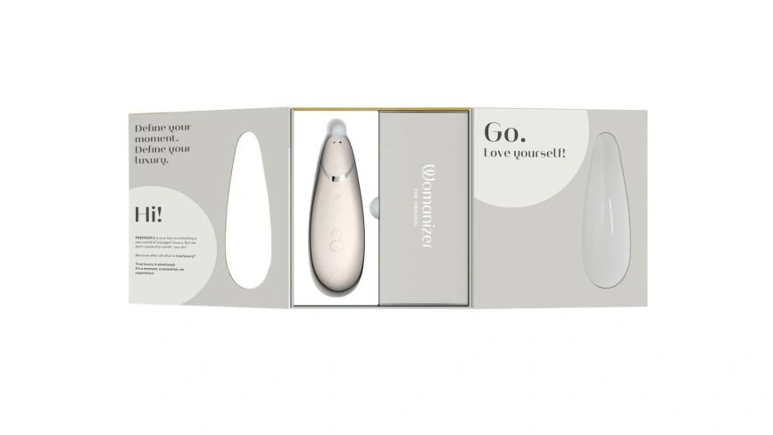 Вакуумный клиторальный стимулятор Womanizer Premium 2 - Grey, функции Autopilot и Smart Silence фото 7