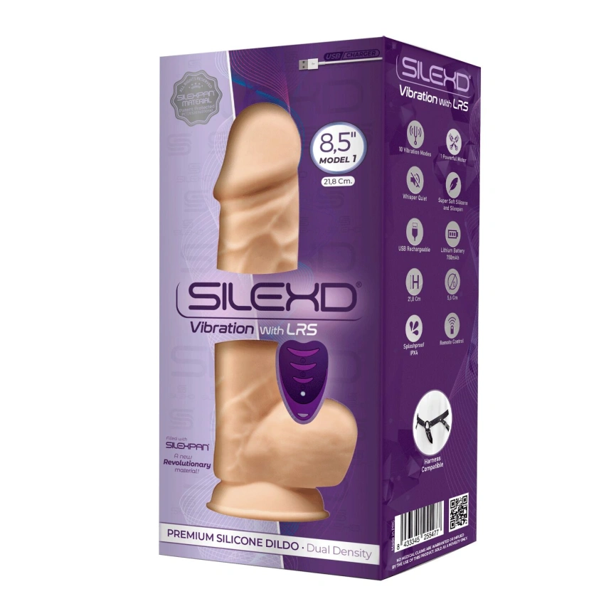 Фаллоимитатор с вибрацией SilexD Norman Vibro Flesh (Model 1 size 8,5") + LRS, диаметр 5 см фото 4