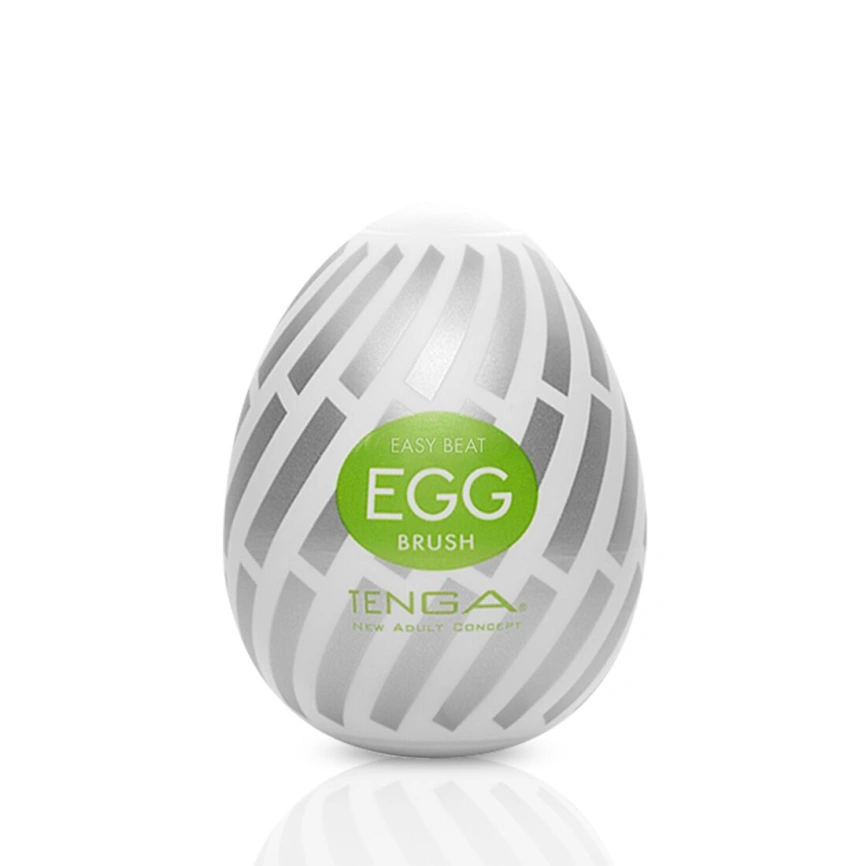 Мастурбатор-яйцо Tenga Egg Brush с рельефом в виде крупной щетины фото 5