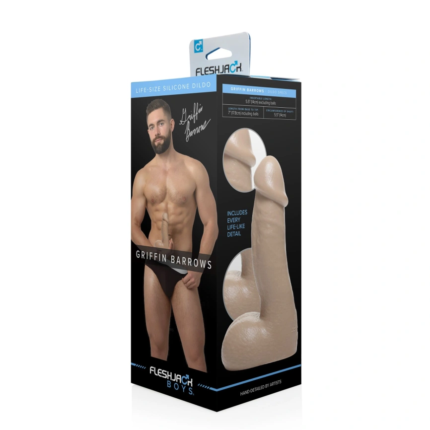 Фаллоимитатор Fleshjack Boys: Griffin Barrows Dildo, по слепку пениса порноактера фото 6