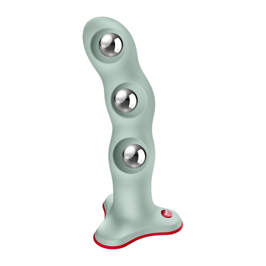 Фалоімітатор Fun Factory BOUNCER Light Green, кульки всередині, ефект вібрації, діаметр 3,9 см фото 6