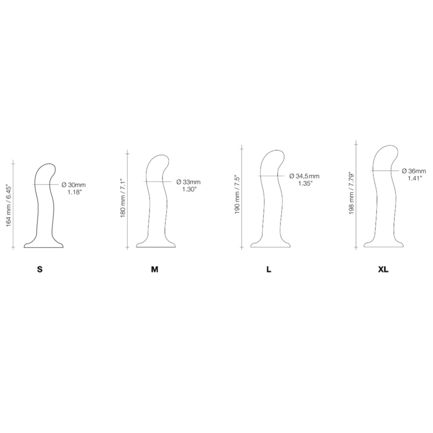Насадка для страпона Strap-On-Me P&G-Spot Dildo, силикон, размер XL фото 4