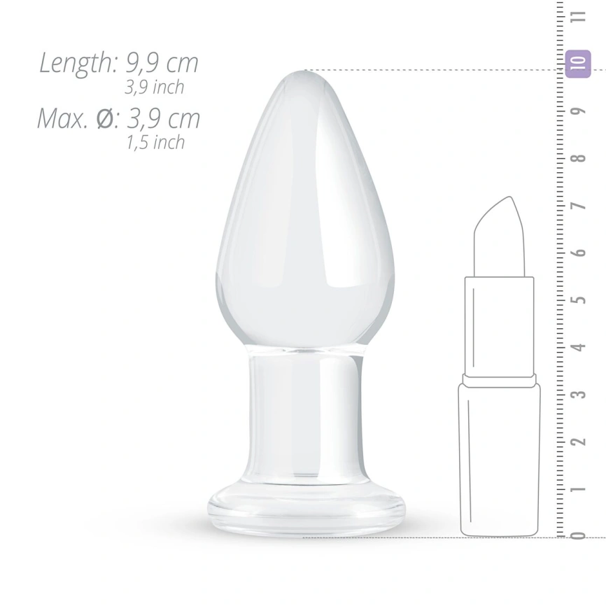 Стеклянная анальная пробка Gildo Glass Buttplug No. 24 фото 3