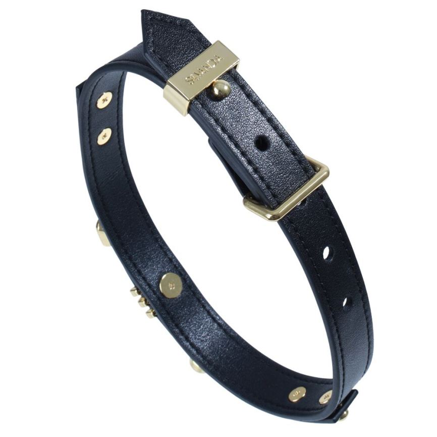 Нашийник LOCKINK Dark DIY Alphabet Collar, чорний, штучна шкіра, букви зі стразами фото 5