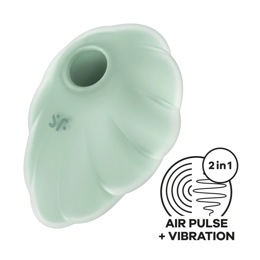 Вакуумный стимулятор с вибрацией Satisfyer Cloud Dancer Mint фото 1