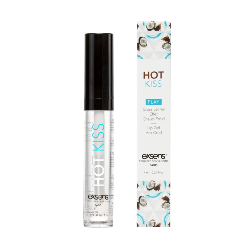 Стимулювальний блиск для губ EXSENS Coconut Hot Kiss 7 мл, зігріває та охолоджує  фото 1